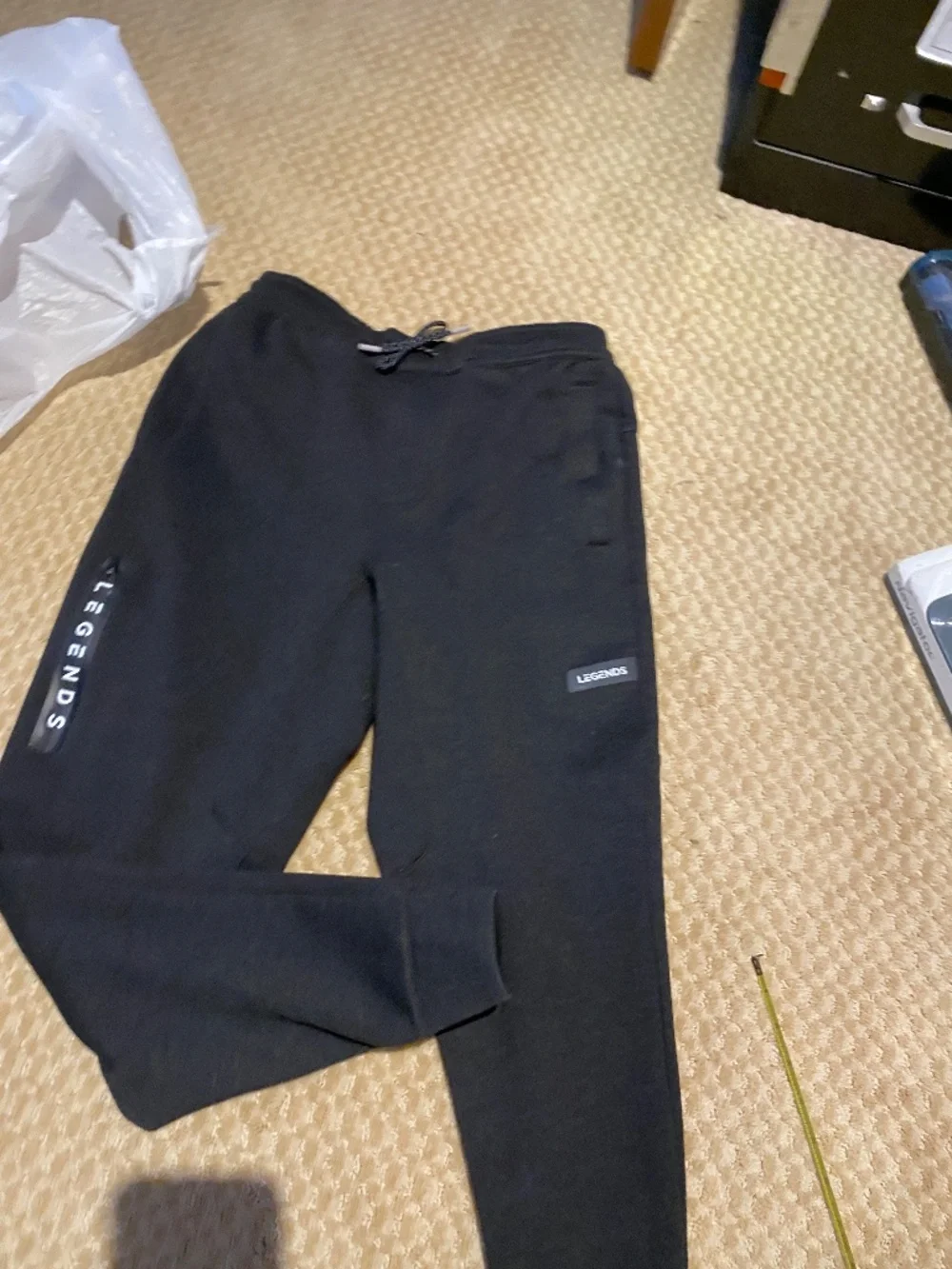 Legends Hawthorne Jogger Mens Medium Black Slim Tapered Tech Pants